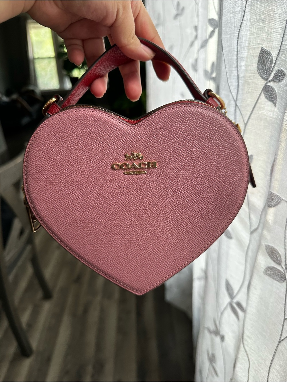 Coach Pink Heart crossbody Bag